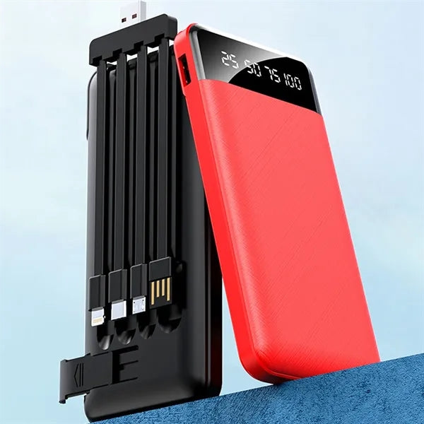 10000mAh Fast Charging Power Bank Portable Charger with LED