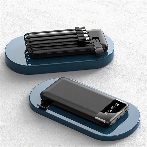 10000mAh Fast Charging Power Bank Portable Charger with LED