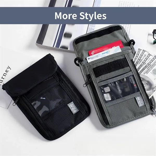 RFID blocking waterproof storage travel passport holder bag