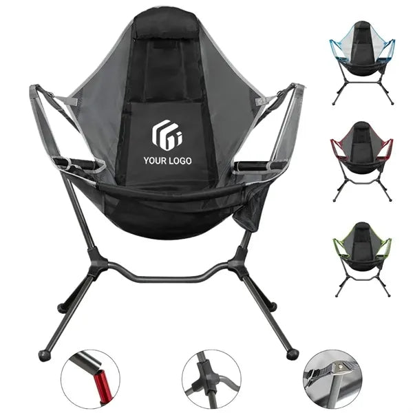 Portable folding hammock rocker outdoor camping beach chair
