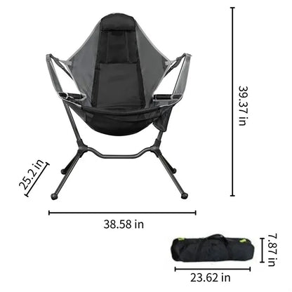 Portable folding hammock rocker outdoor camping beach chair