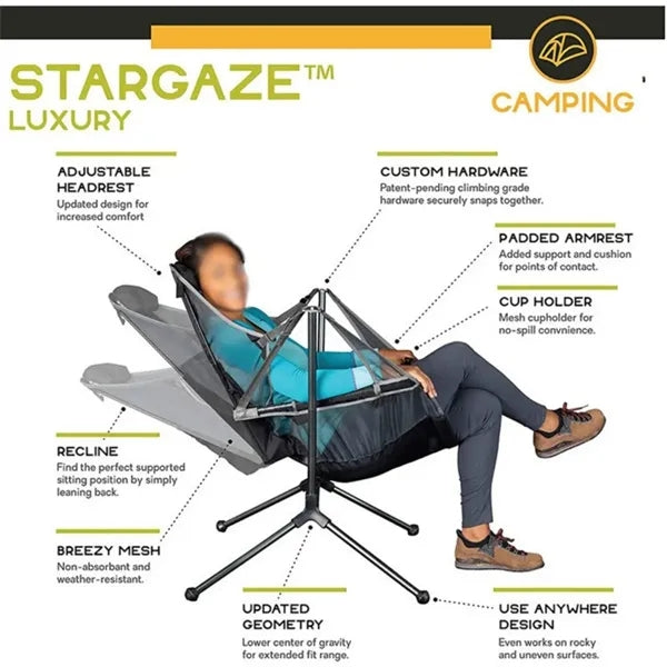 Portable folding hammock rocker outdoor camping beach chair