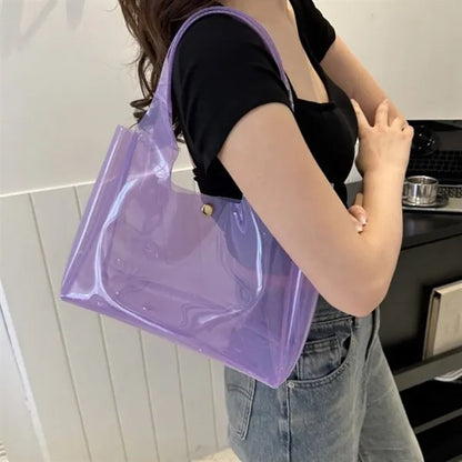 Pools concerts clear waterproof large PVC beach tote bag