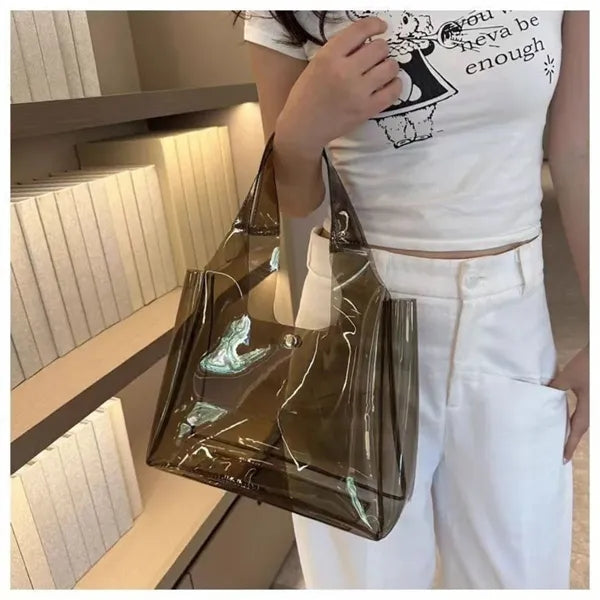 Pools concerts clear waterproof large PVC beach tote bag