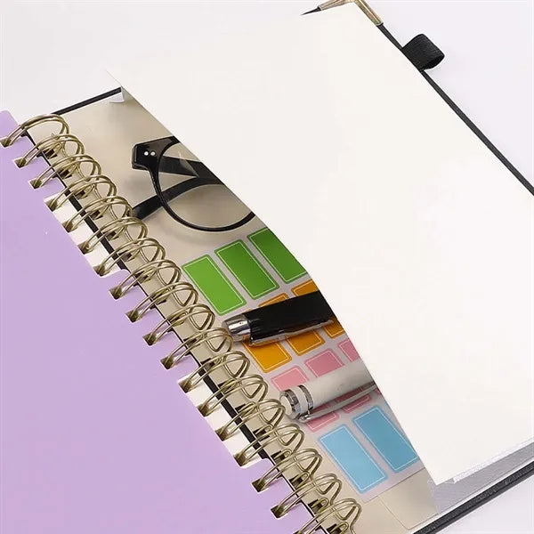 College business spiral notebook journal with dividers