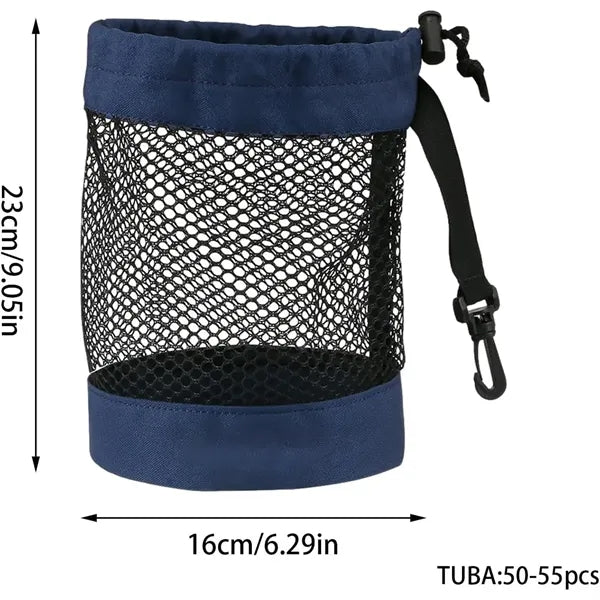 Portable Storage Mesh  Nylon Drawstring  Golf Ball Bag
