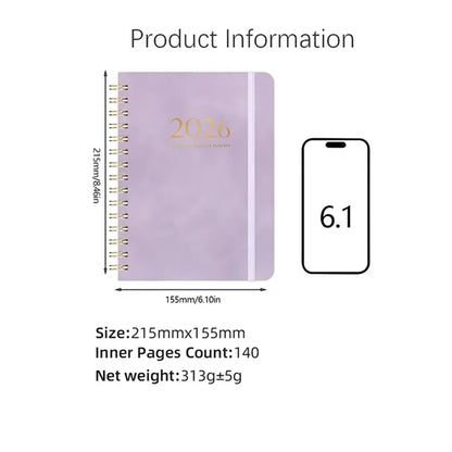 A5 2026 Weekly and Monthly Planner