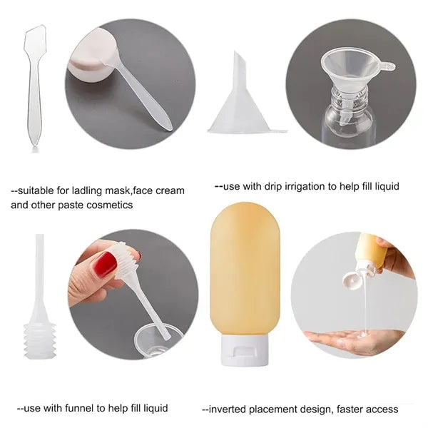 11 pack portable cosmetic travel bottles for toiletries