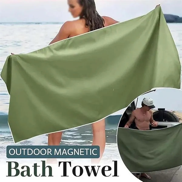 Outdoor beach quick dry lightweight magnetic bath towel