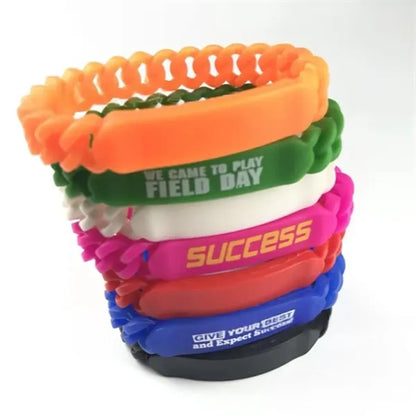 Outdoor safe medical ID wristband custom silicone bracelets