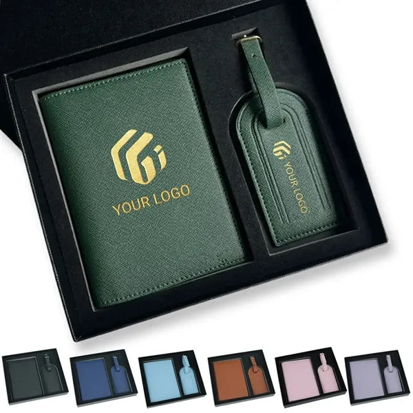 Travel gifts waterproof passport holder and luggage tag set