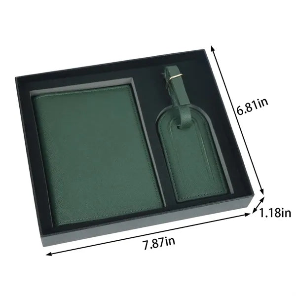 Travel gifts waterproof passport holder and luggage tag set
