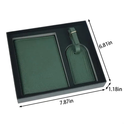 Travel gifts waterproof passport holder and luggage tag set