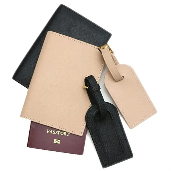 Travel gifts waterproof passport holder and luggage tag set