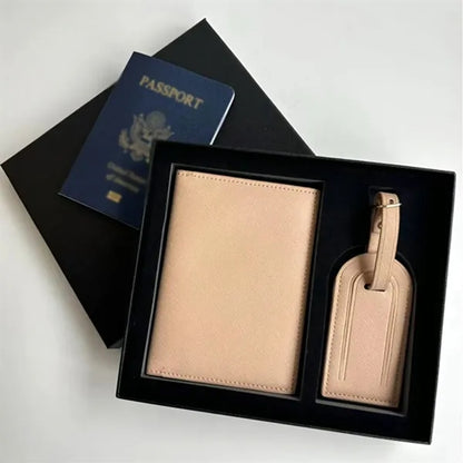 Travel gifts waterproof passport holder and luggage tag set