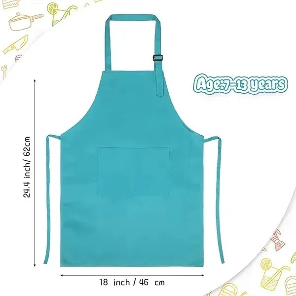 Childrens Adjustable Apron And Chef Hat Set