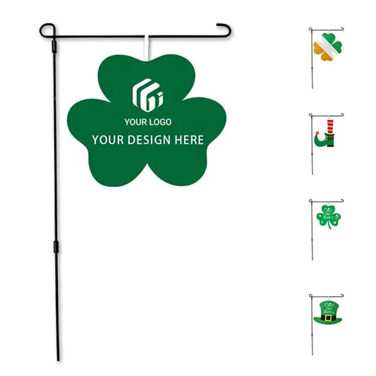 Yard decor custom St Patricks seasonal felt garden flag