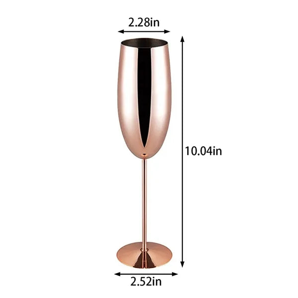 Wedding birthday parties stainless steel champagne flutes