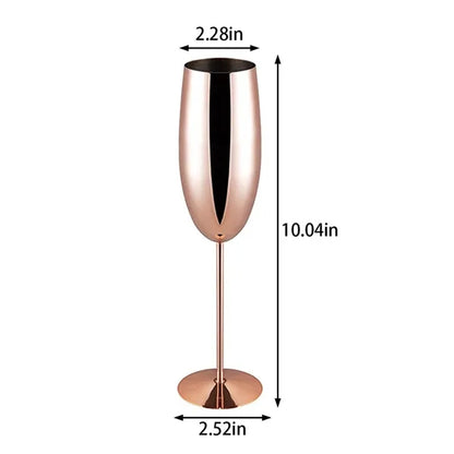 Wedding birthday parties stainless steel champagne flutes