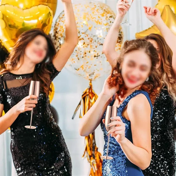 Wedding birthday parties stainless steel champagne flutes