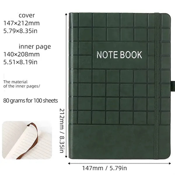 A5 PU Leather Journal Notebook
