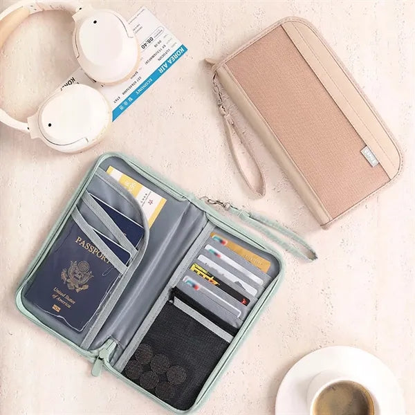 Rfid blocking waterproof passport holder for travel cruise