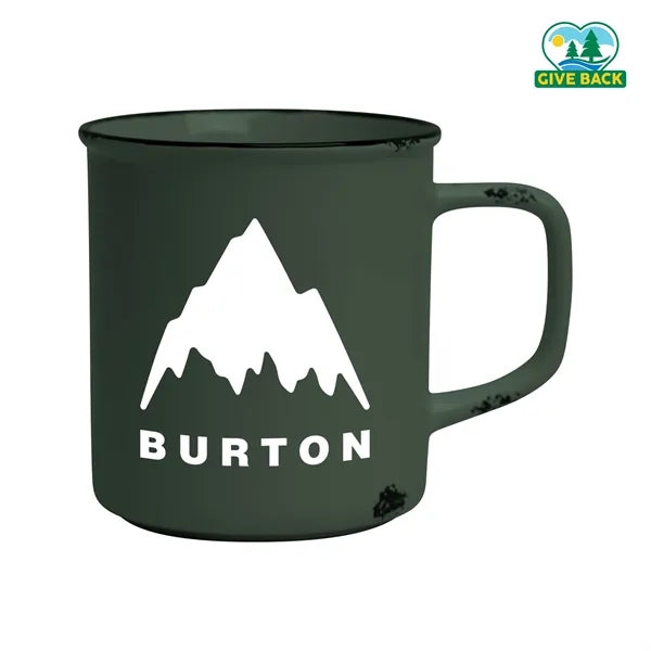 Distressed Stoneware 17oz Camp Mug
