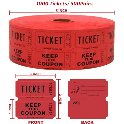 Raffle Tickets Double Roll