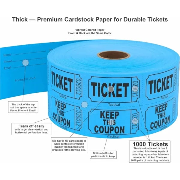 Raffle Tickets Double Roll