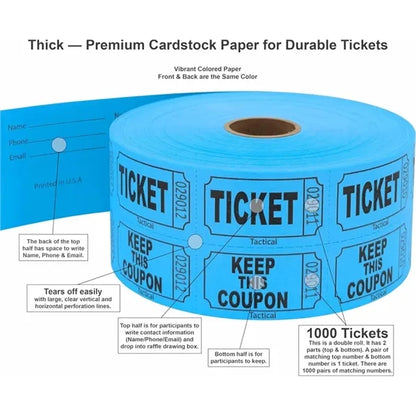 Raffle Tickets Double Roll