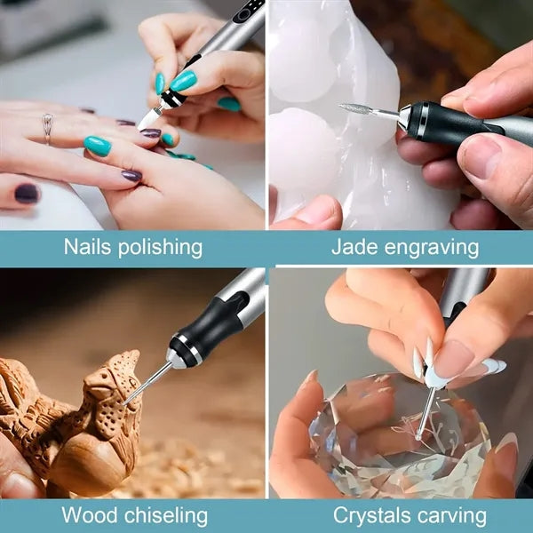 Cordless Electric Engraving Pen with 20 Bits