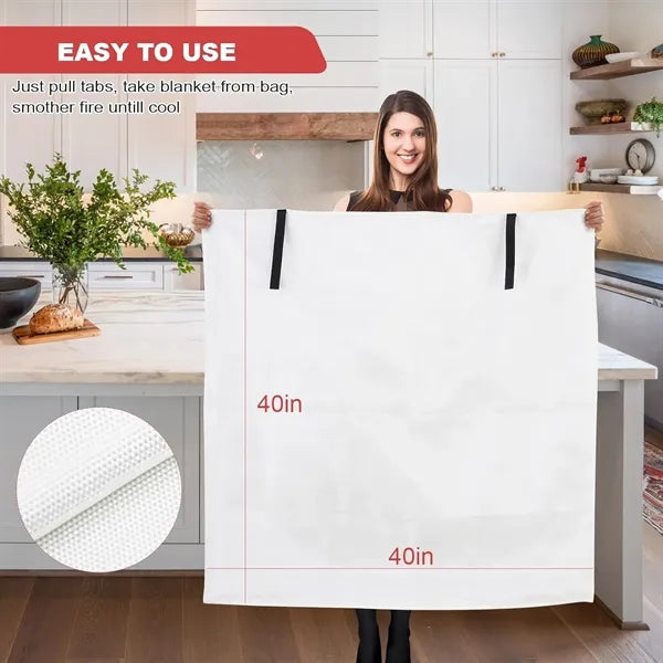 40" x 40" Emergency Fire Blanket for Home & Kitchen