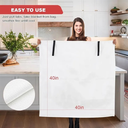 40" x 40" Emergency Fire Blanket for Home & Kitchen