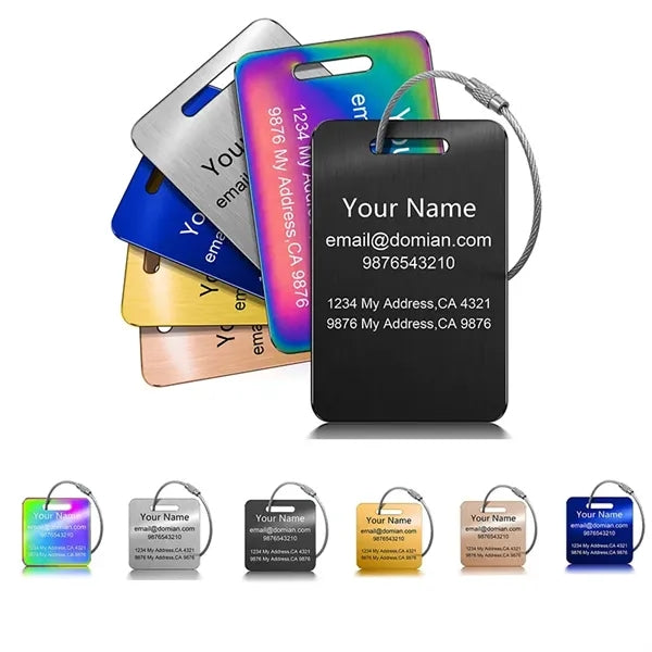 Personalized Stainless Steel Luggage Tags