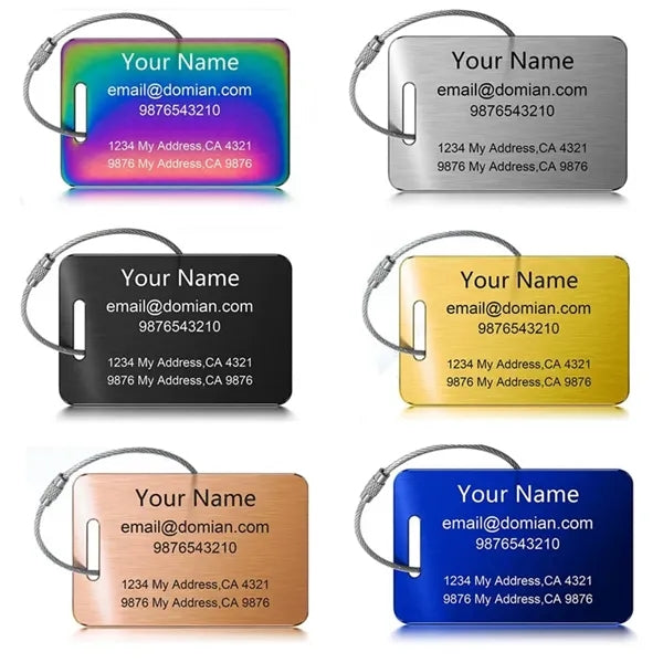 Personalized Stainless Steel Luggage Tags