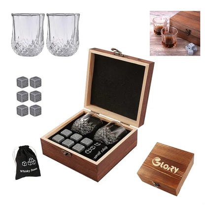 Whiskey Stones Glass Gift Set