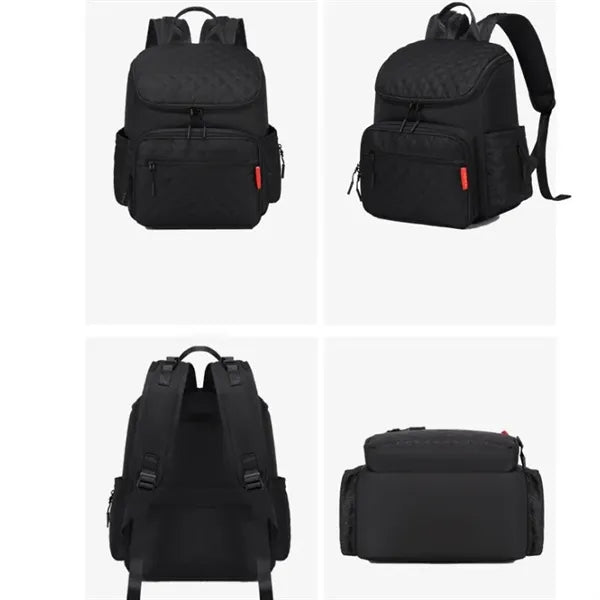 Large Capacity Diaper Bag Backpack with Stroller Buckle