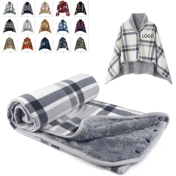 3 in 1 Design Fleece Wearable Blanket