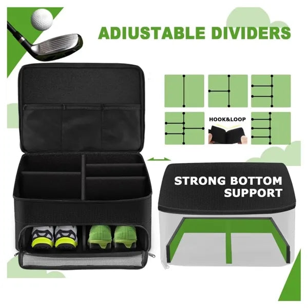 Golf Trunk Organizer with Separate Ventilated Compartment