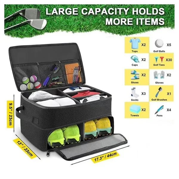 Golf Trunk Organizer with Separate Ventilated Compartment