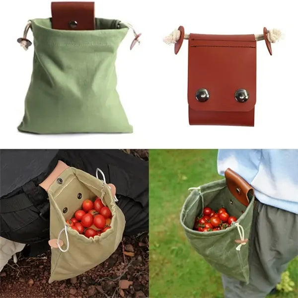 PU Hunting Canvas Waxed Collapsible Foraging Bag
