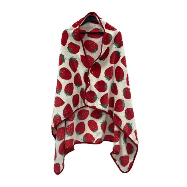 Foldable Pouch Wearable Fleece Blanket for Adult
