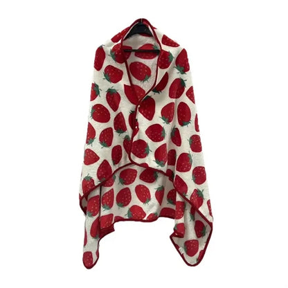 Foldable Pouch Wearable Fleece Blanket for Adult