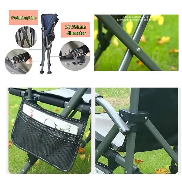 Heavy Duty Folding Camping Collapsible Chair with Carry Bag