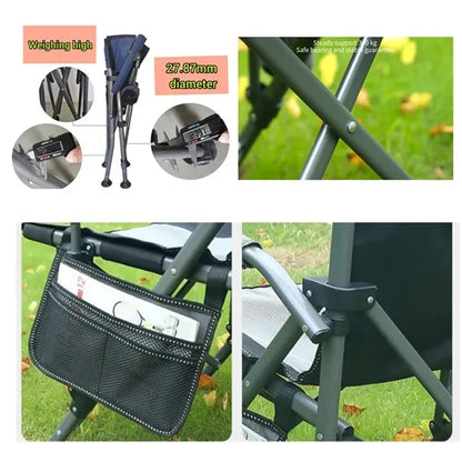 Heavy Duty Folding Camping Collapsible Chair with Carry Bag