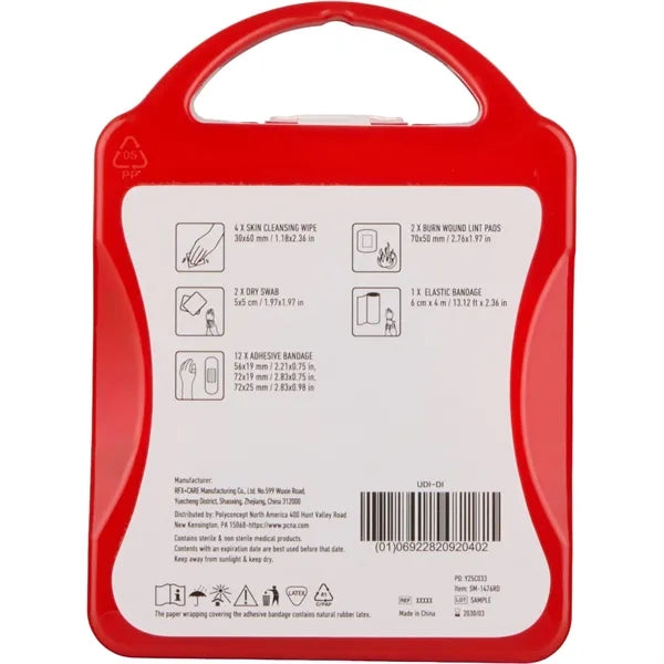 21-Piece First Aid Kit with Recycled Case