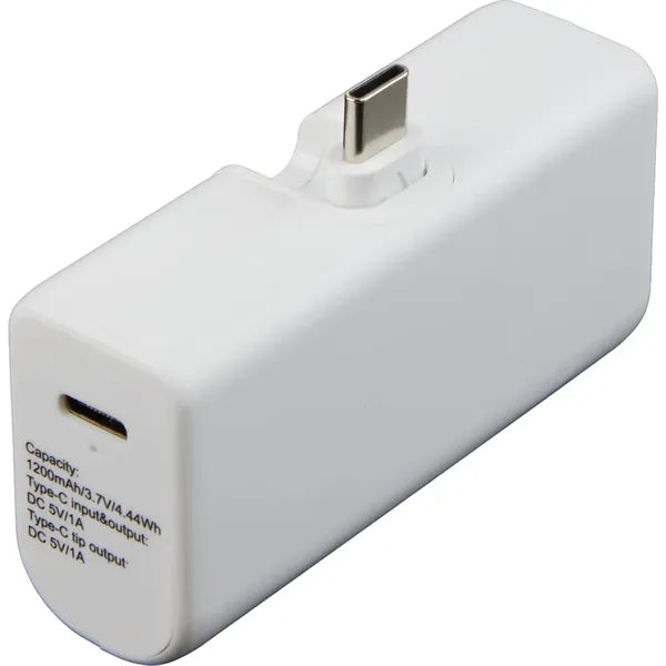 Stay Powered 1200 mAh Power Bank with Type-C Tip