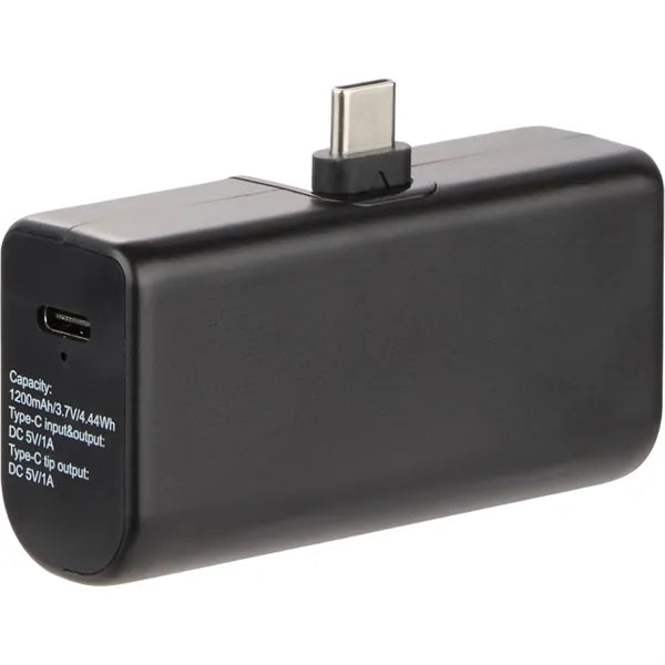 Stay Powered 1200 mAh Power Bank with Type-C Tip