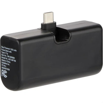 Stay Powered 1200 mAh Power Bank with Type-C Tip