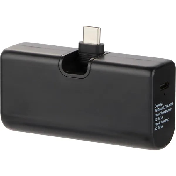 Stay Powered 1200 mAh Power Bank with Type-C Tip